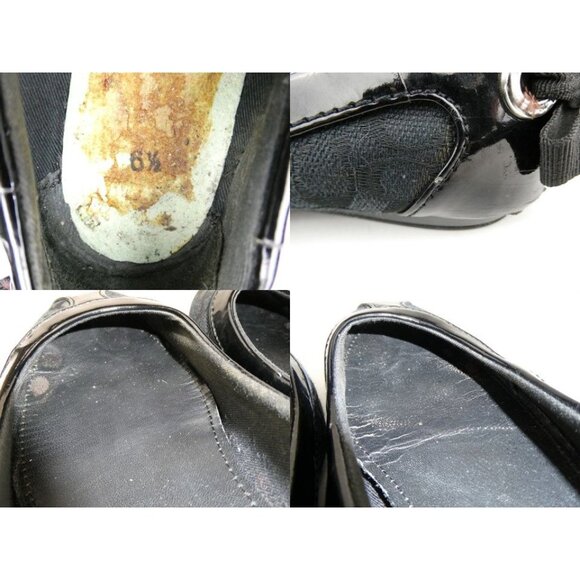 Coach Black Canvas & Patent Leather Ballet Flats Womens Size 6.5 - Picture 11 of 11
